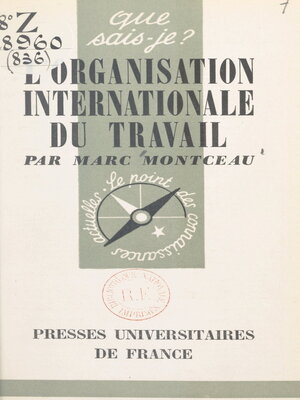 cover image of L'organisation internationale du travail (1919-1959)